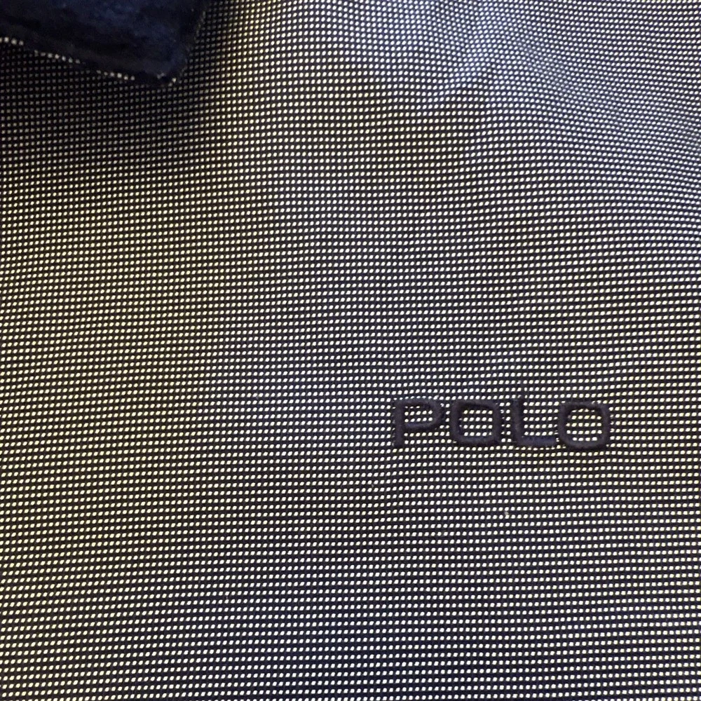 POLO GOLF RALPH LAUREN Blue‎ Micro Checked Zipped Jacket Size XL Vintage